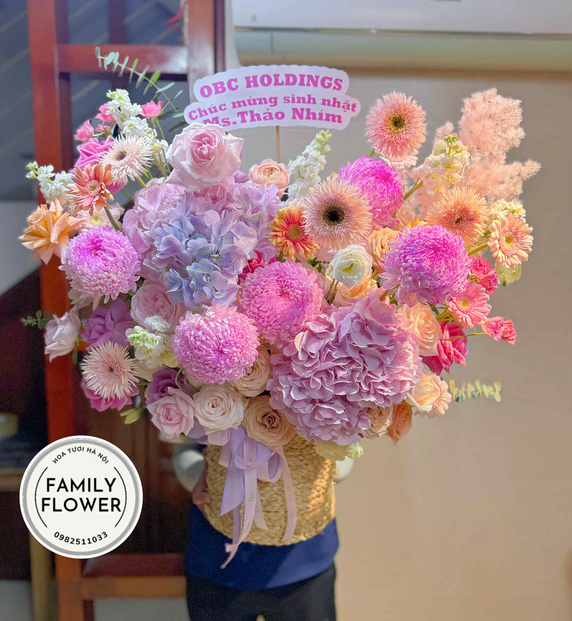 Lẵng hoa chúc mừng sinh nhật quận Ba Đình Hà Nội ! Hoa sinh nhật Ba Đình . hoa tươi Ba Đình