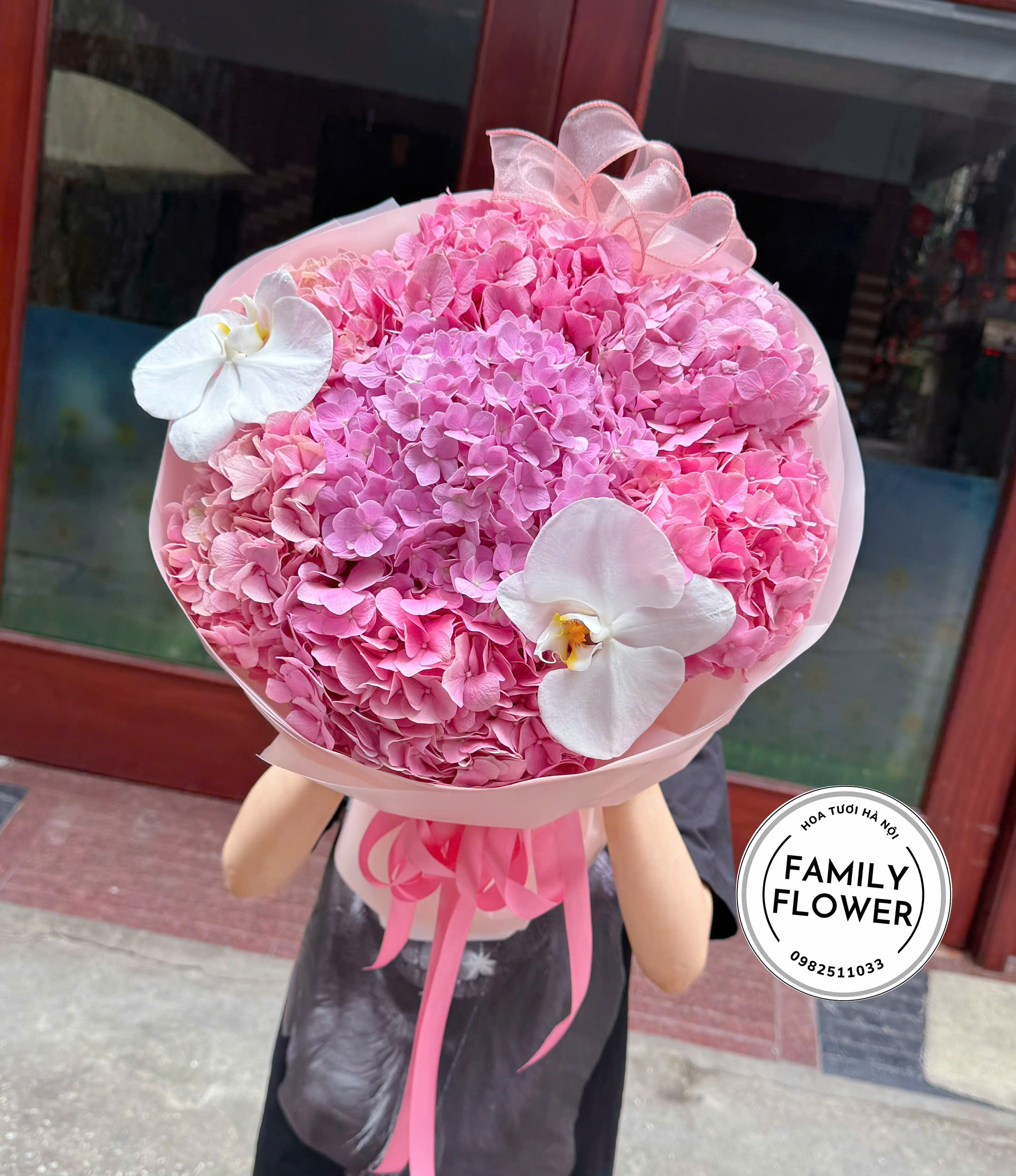 Hoa cẩm tú cầu hồng ! Family flower bó hoa cẩm tú cầu tặng bạn gái quận Ba Đình