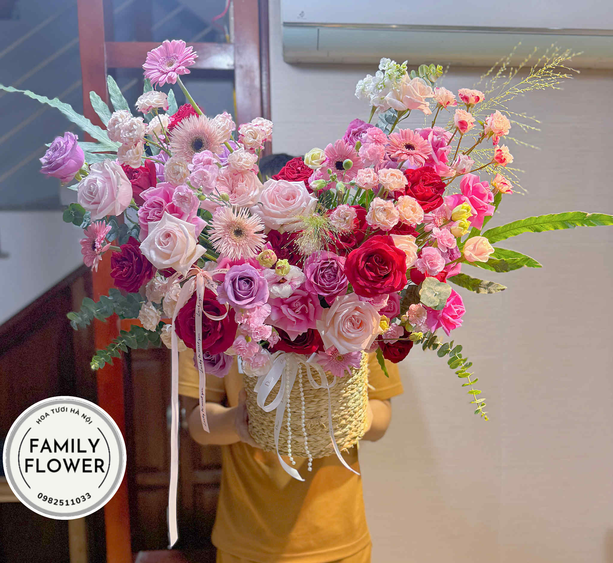 Lẵng hoa chúc mừng sinh nhật ở quận Ba Đình Hà Nội ! Hoa sinh nhật Ba Đình ! Hoa tươi Ba Đình