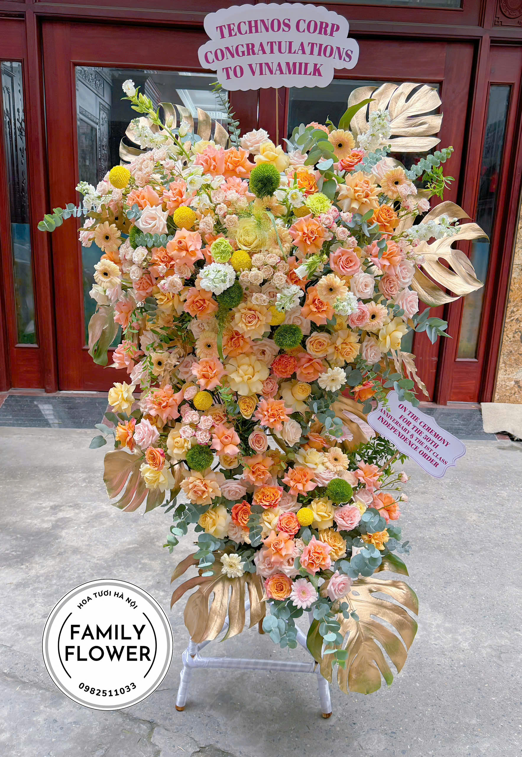 Kệ hoa khai trương vip ! Hoa khai trương 2 tầng ở Hà Nội ! Hoa khai trương , điện hoa Hà Nội