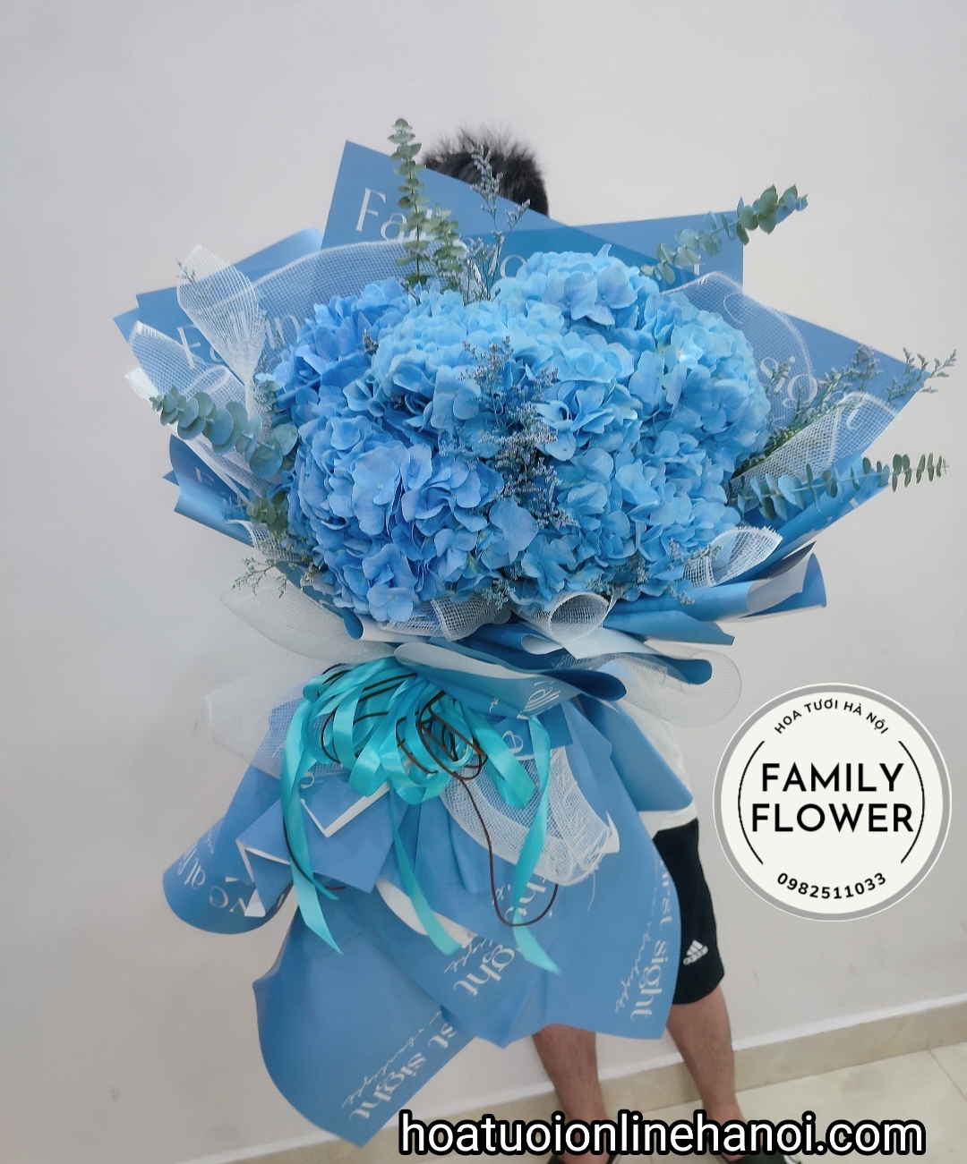 Bó hoa cẩm tú cầu chúc mừng sinh nhật bố tại Hà Nội - Hoa tươi Cầu Giấy.