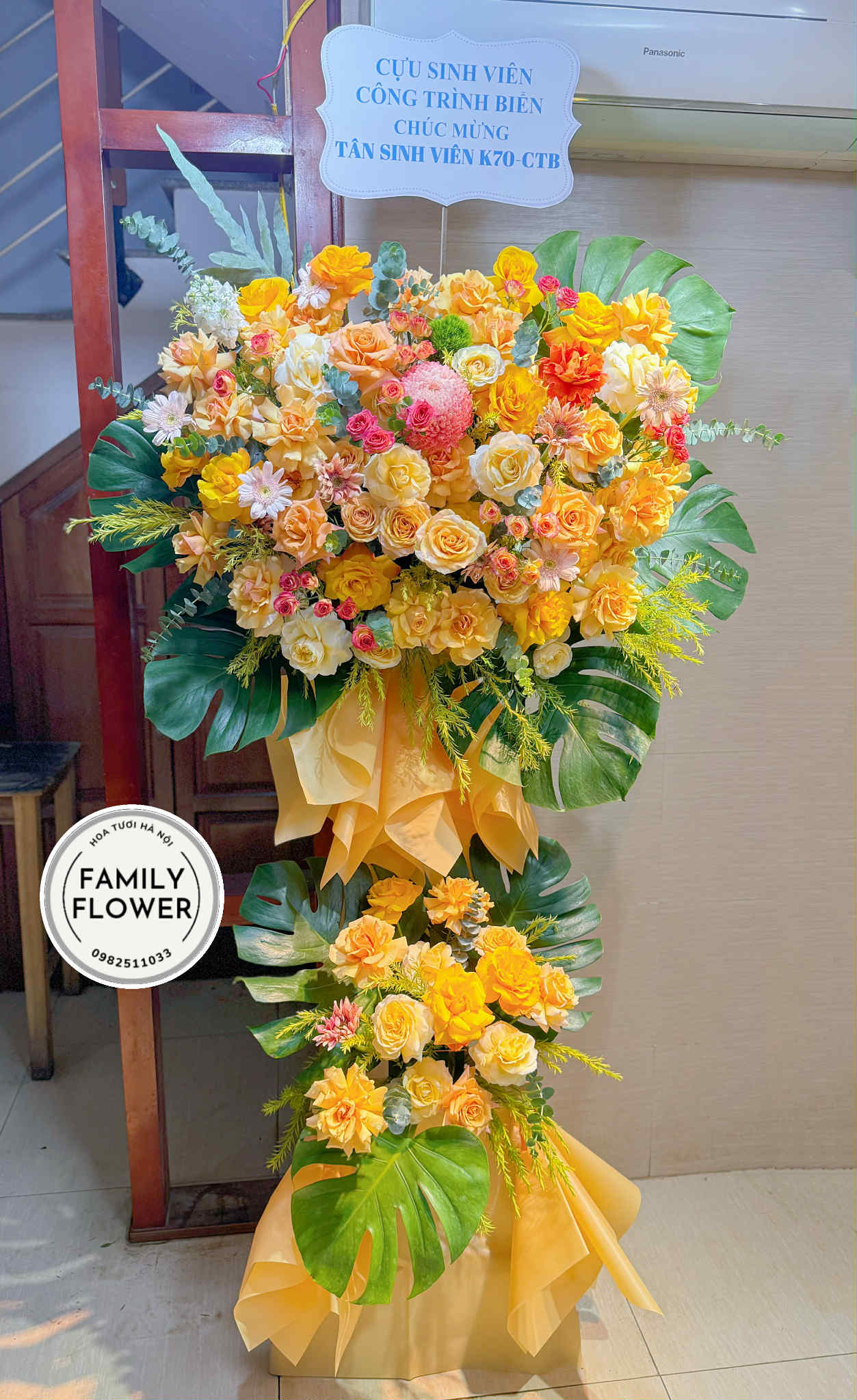 Kệ hoa chúc mừng khai giảng ở Hà Nội , hoa khai giảng Hà Nội , mua hoa tươi Hà Nội