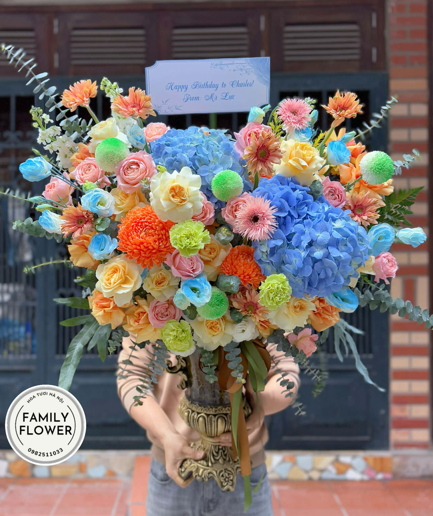 Bình hoa tặng sinh nhật sếp nam ! Đối tác quan trọng ! Hoa sinh nhật Ba Đình !