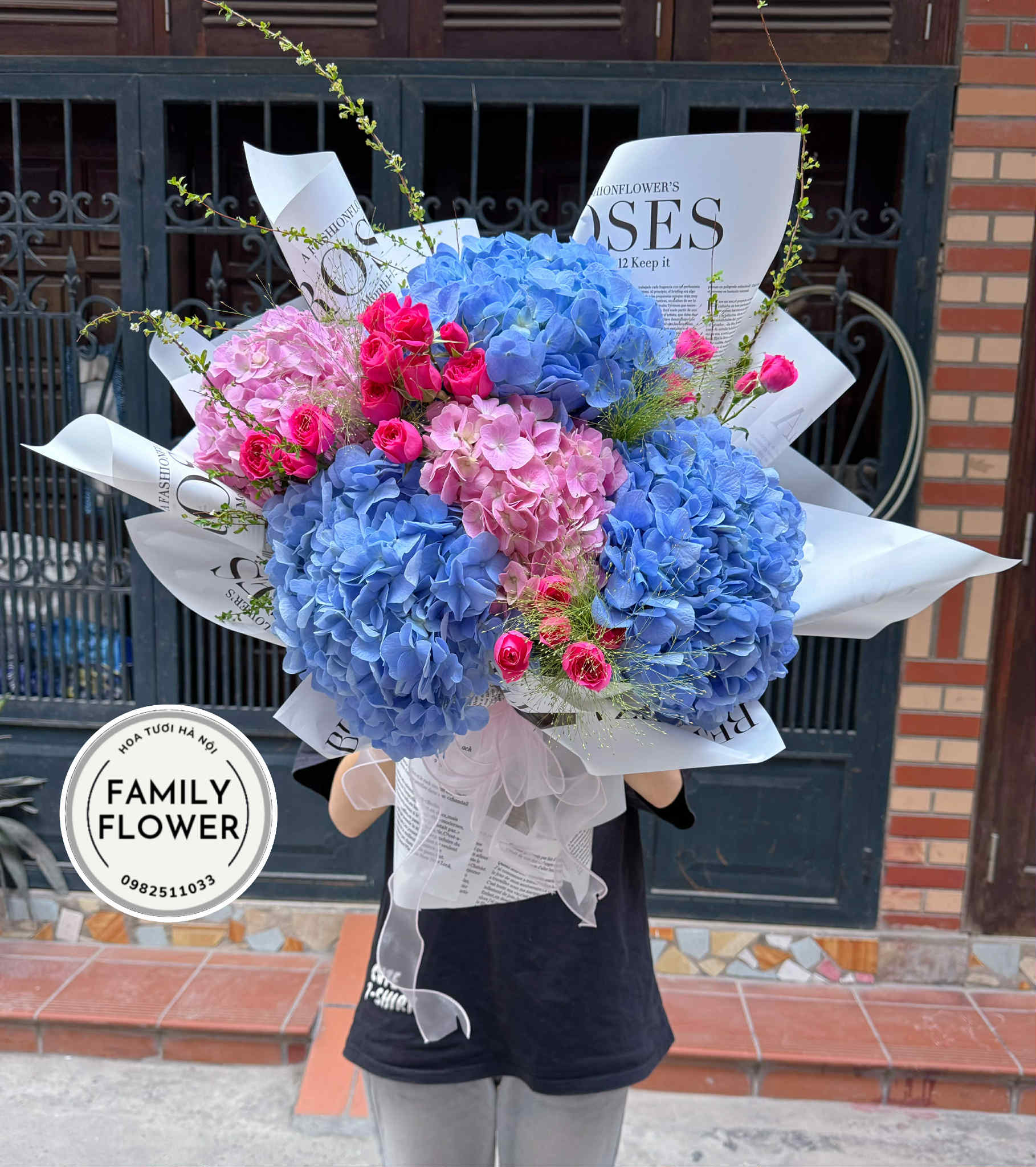 Bó hoa cẩm tú cầu tặng bạn gái người yêu nhân dịp Valentine Hà Nội ! Hoa cẩm tú cầu Hà Nội