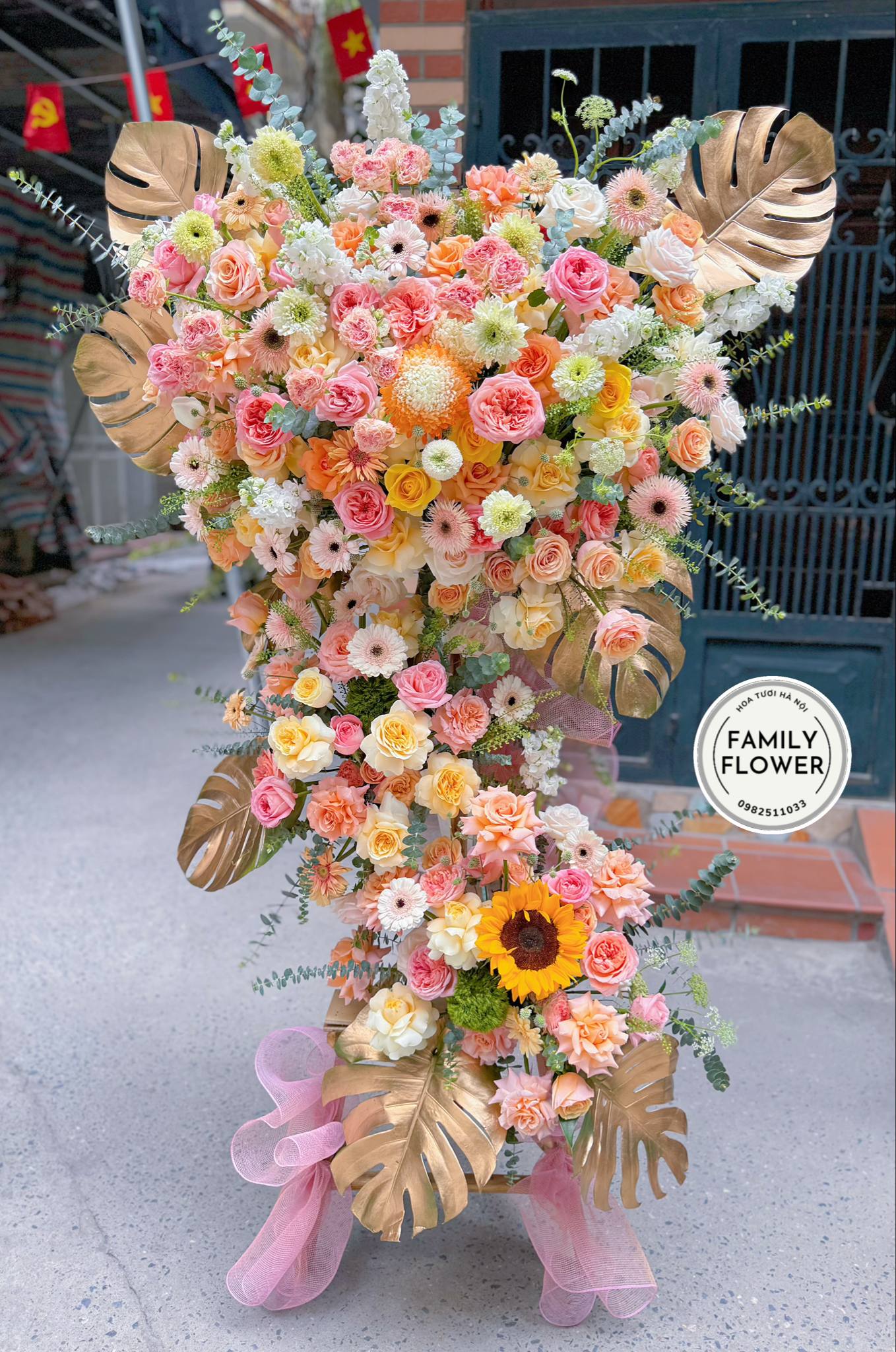 Kệ hoa khai trương ở quận Ba Đình Hà Nội ! Hoa tươi Ba Đình ! Hoa Khai trương Hà Nội