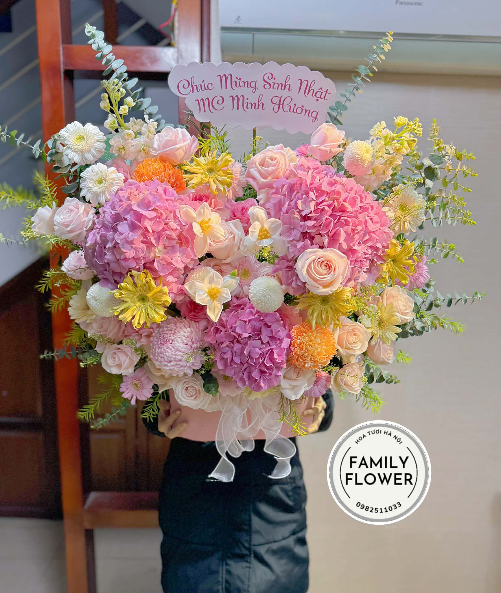 Lẵng hoa chúc mừng sinh nhật ! Hoa sinh nhật Hà Nội ! Family flower  hoa tươi Hà Nội