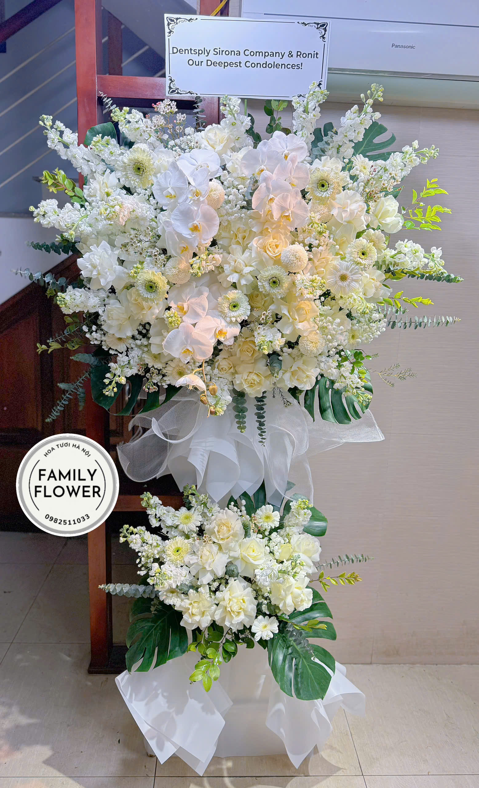 Kệ hoa tang ở hà nội , nhà tang lễ 354 , hoa chia buồn hà nội