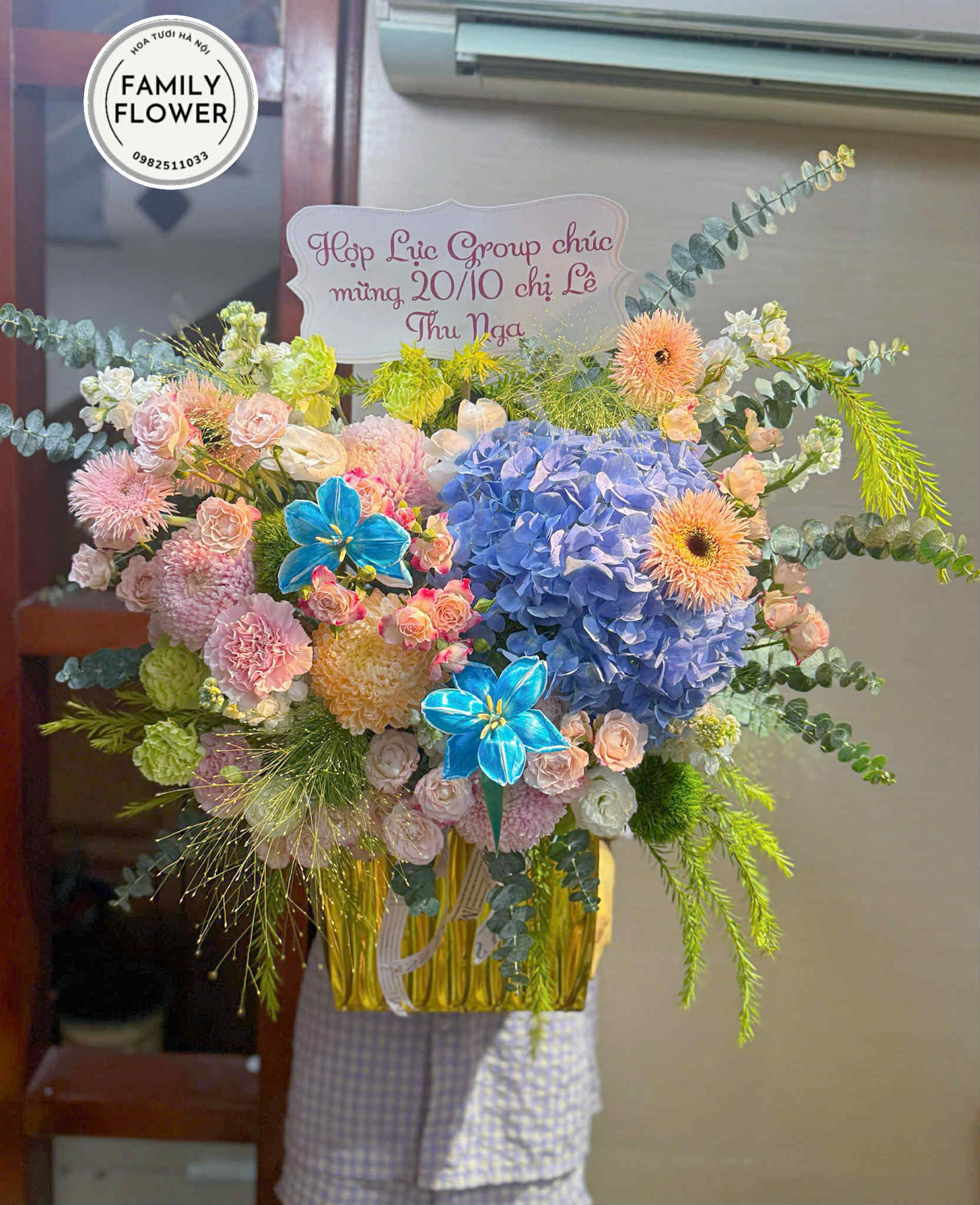 Lẵng hoa chúc mừng quận Tây Hồ Hà Nội ! Mua hoa tươi Tây Hồ