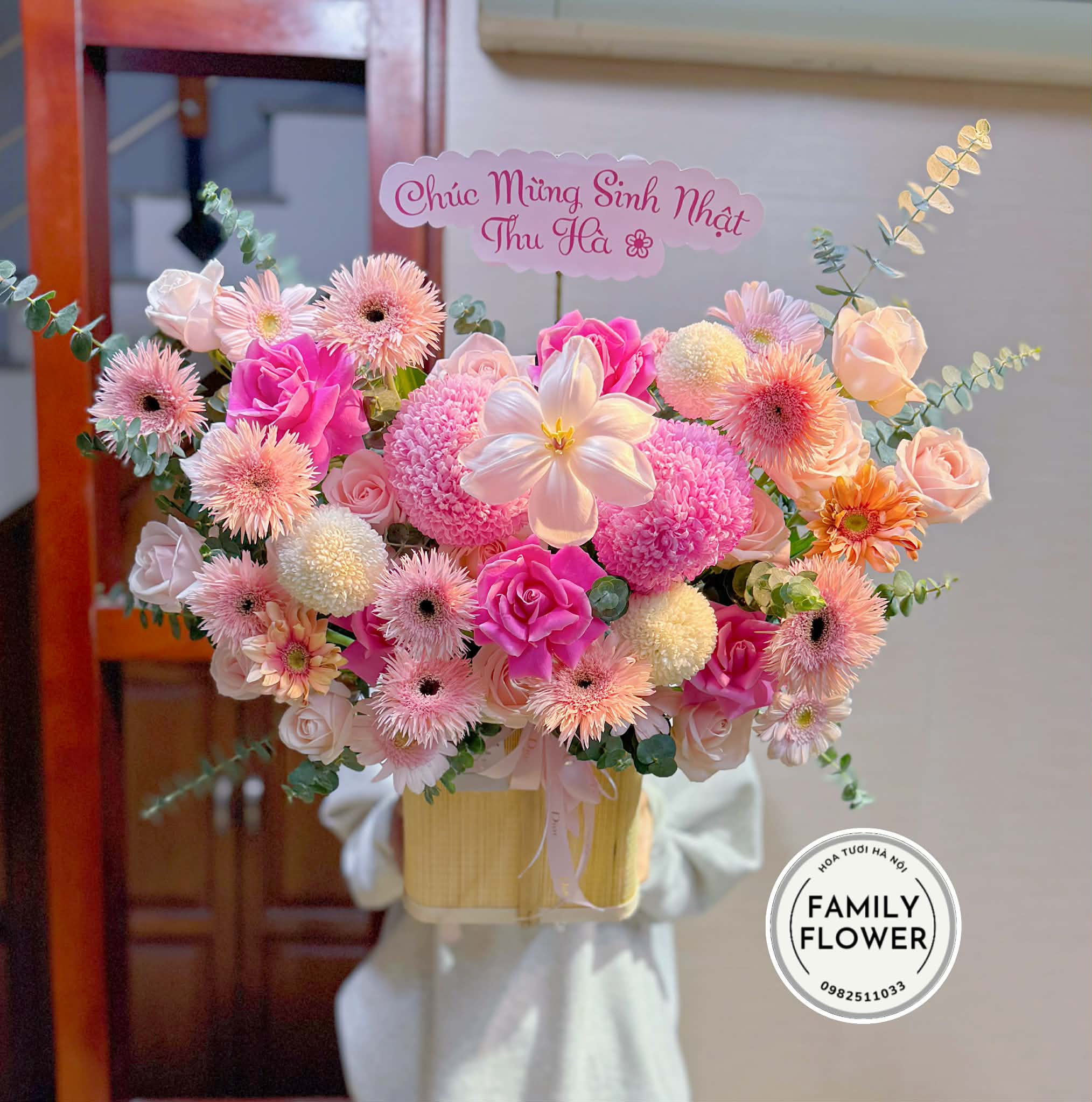 Hoa sinh nhật tặng mẹ ! Family flower  hoa sinh nhật Hà Nội ! Mua hoa sinh nhật