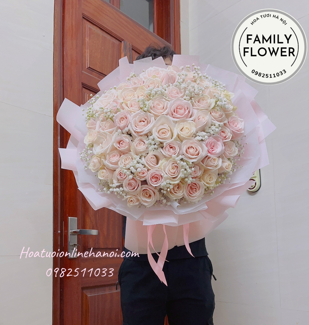 Bó hoa hồng kem dâu tặng mẹ tại Cầu Giấy , Ba Đình . Đặt hoa online Hà Nội