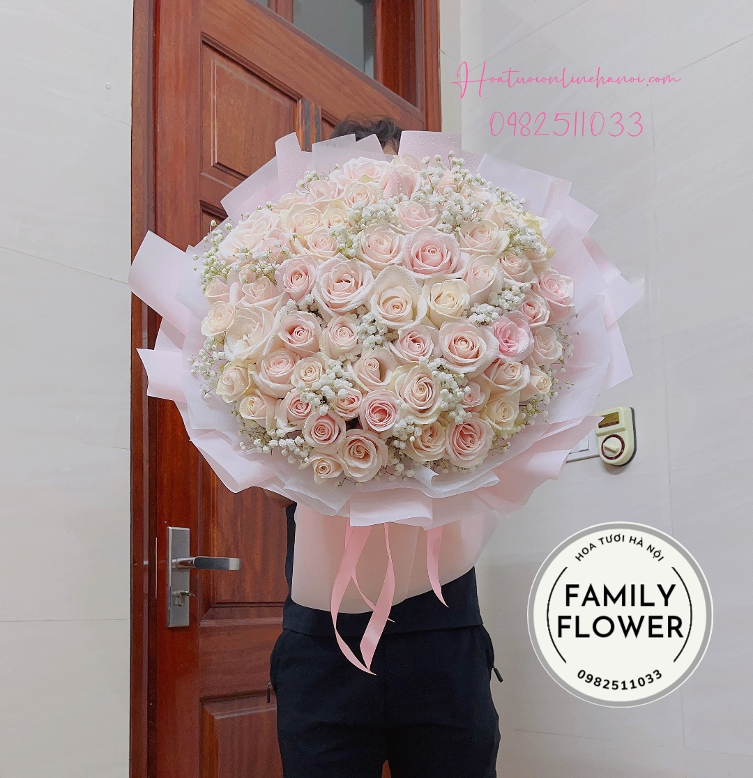 Bó hoa hồng kem dâu tặng mẹ tại Cầu Giấy , Ba Đình . Đặt hoa online Hà Nội