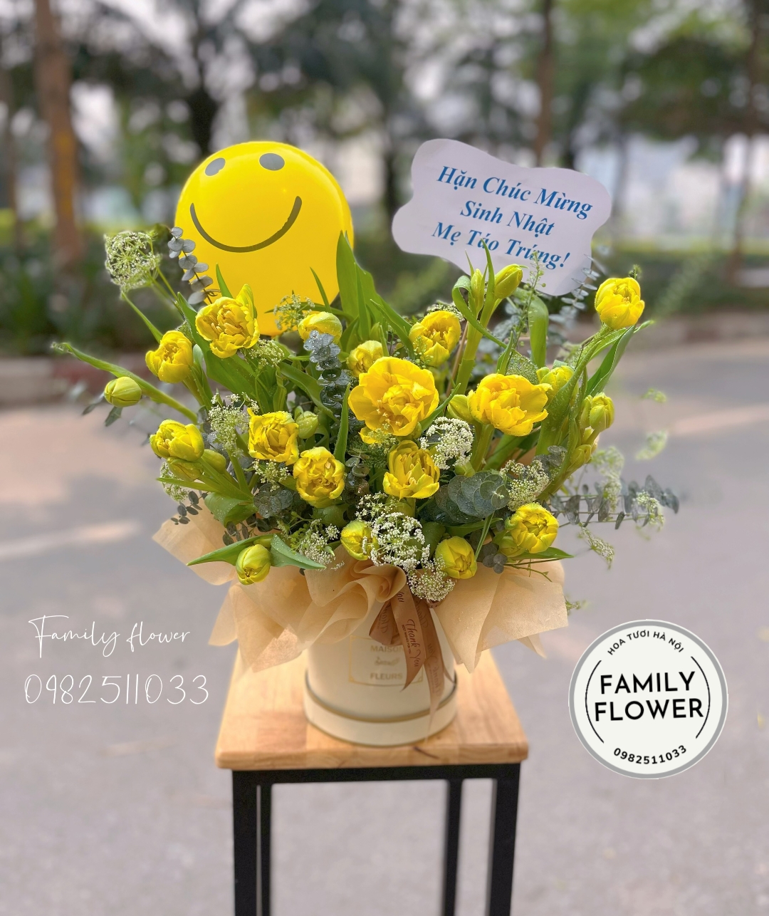 Mua hoa tulip Hà Nội! Lẵng hoa tulip tặng sinh nhật quận Cầu Giấy , Ba Đình , Hà Nội