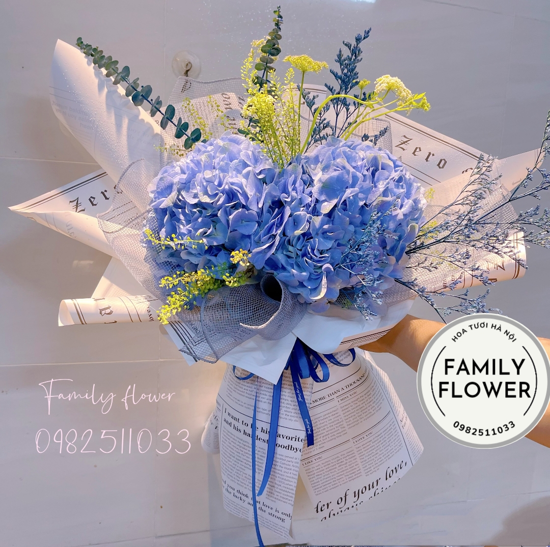 Hoa cẩm tú cầu xanh ! Bó hoa cẩm tú cầu ở quận Ba Đình -Hà Nội ! Hoa tươi Ba Đình