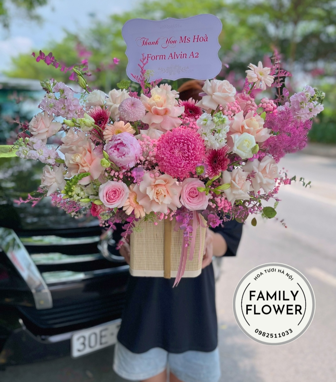 Mua hoa tươi quận Hoàn Kiếm ! Lẵng hoa chúc mừng đẹp ở Hoàn Kiếm  Hà Nội