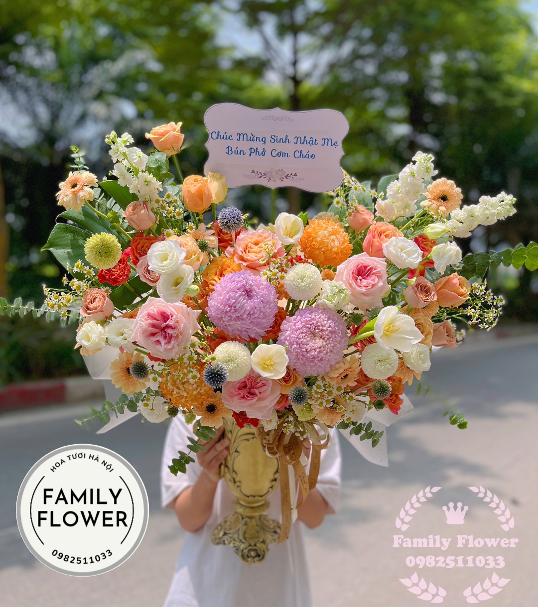 Bình hoa sang trọng tặng sếp , giám đốc nhân dịp sinh nhật tại quận Đống Đa, Ba Đình Hà Nội ! Mua hoa tươi Hà Nội   
