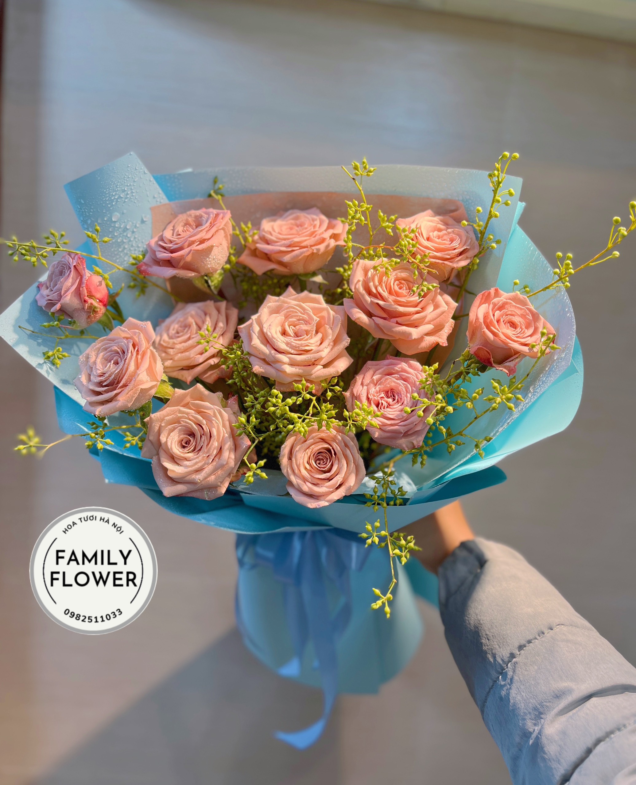 Bó hồng capuchino tặng người yêu quận Ba Đình Hà Nội ! Mua Hoa tươi tại Hà Nội