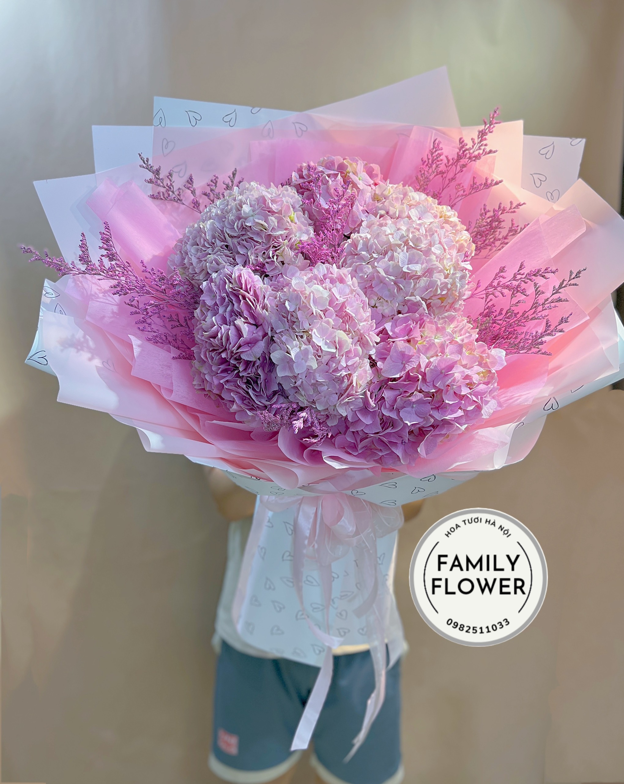 Bó hoa cẩm tú cầu hồng nhập tặng bạn gái , vợ ở quận Ba Đình , Hoàn Kiếm , Tây Hồ Hà Nội ! Hoa cẩm tú cầu Hà Nội