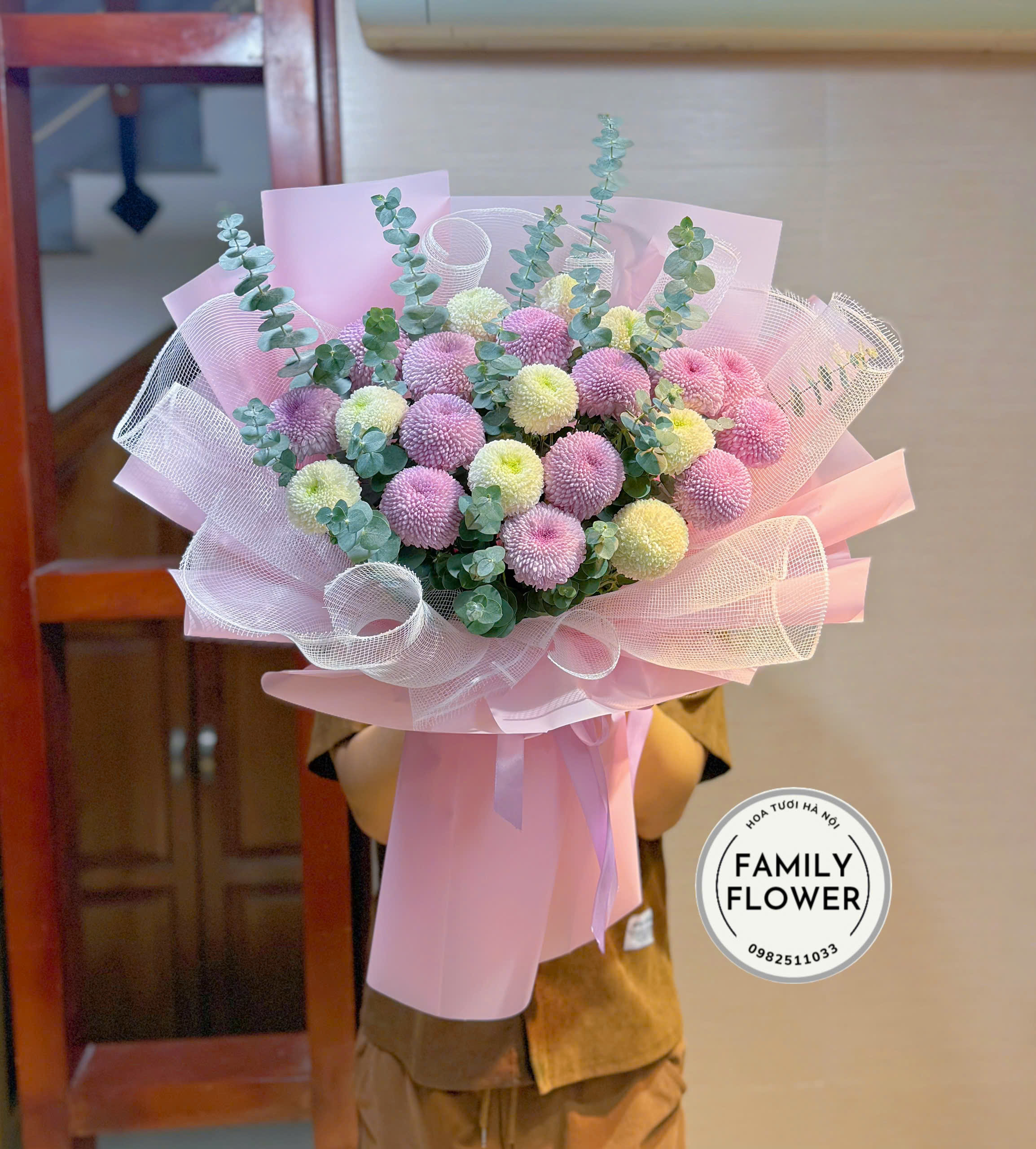 Bó hoa ping pong tặng sinh nhật mẹ  quận Ba Đình ! Mua hoa online tại Hà Nội