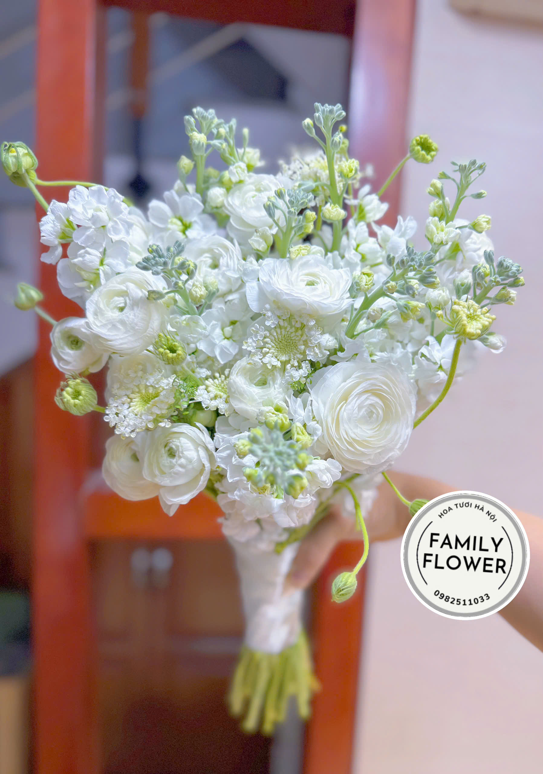 Bó hoa mao lương mix phi yến cầm tay cô dâu tặng chúc mừng tại Cầu Giấy, Ba Đình Hà Nội ! Mua hoa tươi online Hà Nội