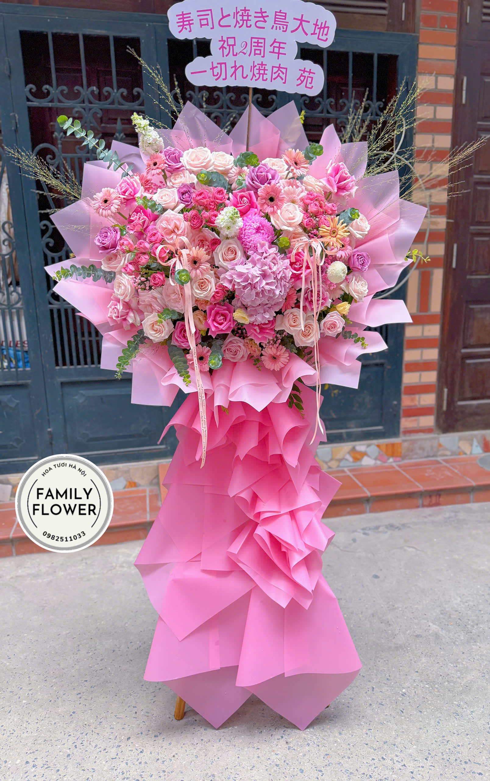 Kệ hoa chúc mừng khai trương ở Ling Lang Ba Đình Hà Nội ! Hoa khai trương Hà Nội