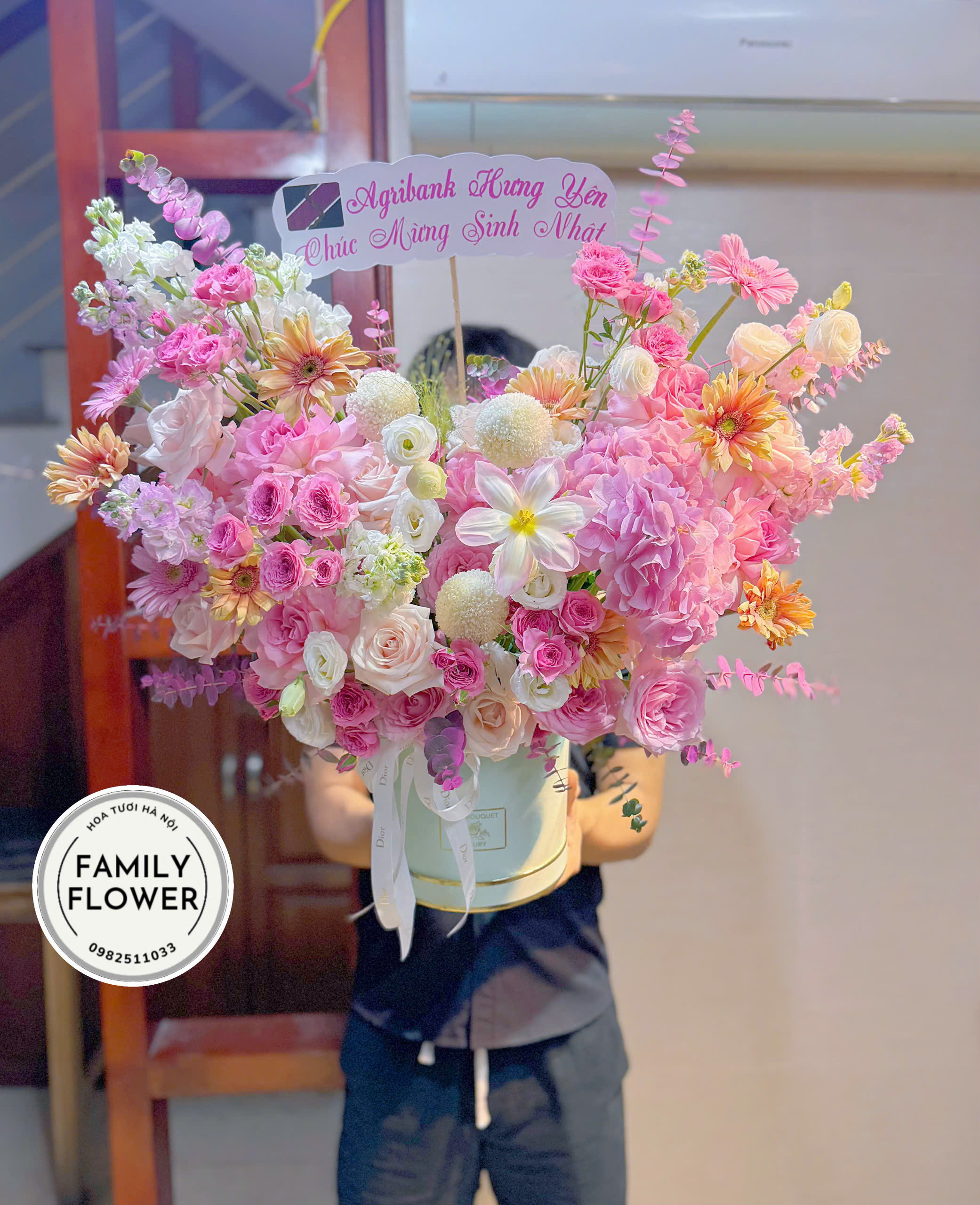 Lẵng hoa sinh nhật ! Hoa tặng sinh nhật quận Cầu Giấy Hà Nội ! Hoa sinh nhật Hà Nội