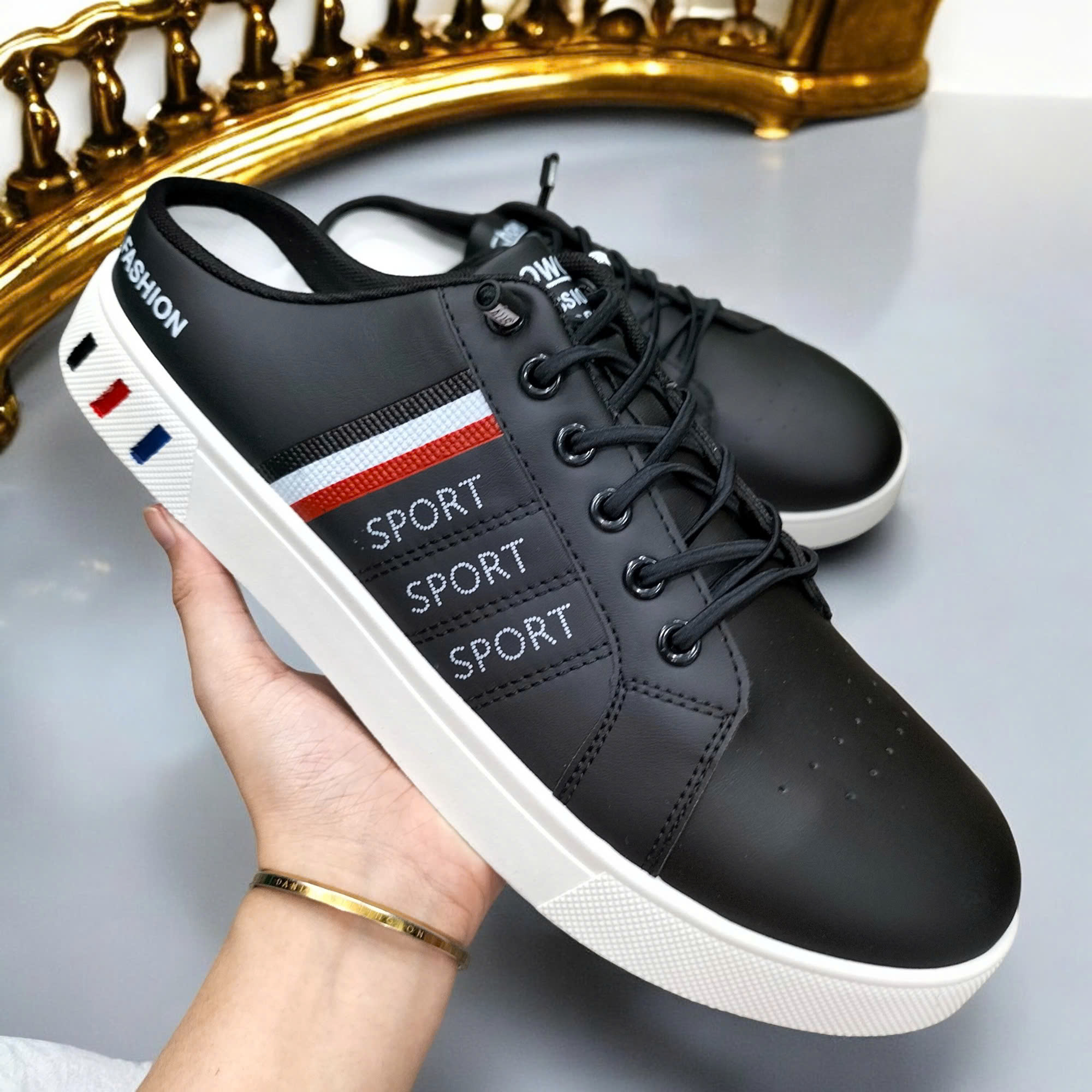 Giày Sục Da Hở Gót Nam Big Size | Tiện Lợi & Sành Điệu