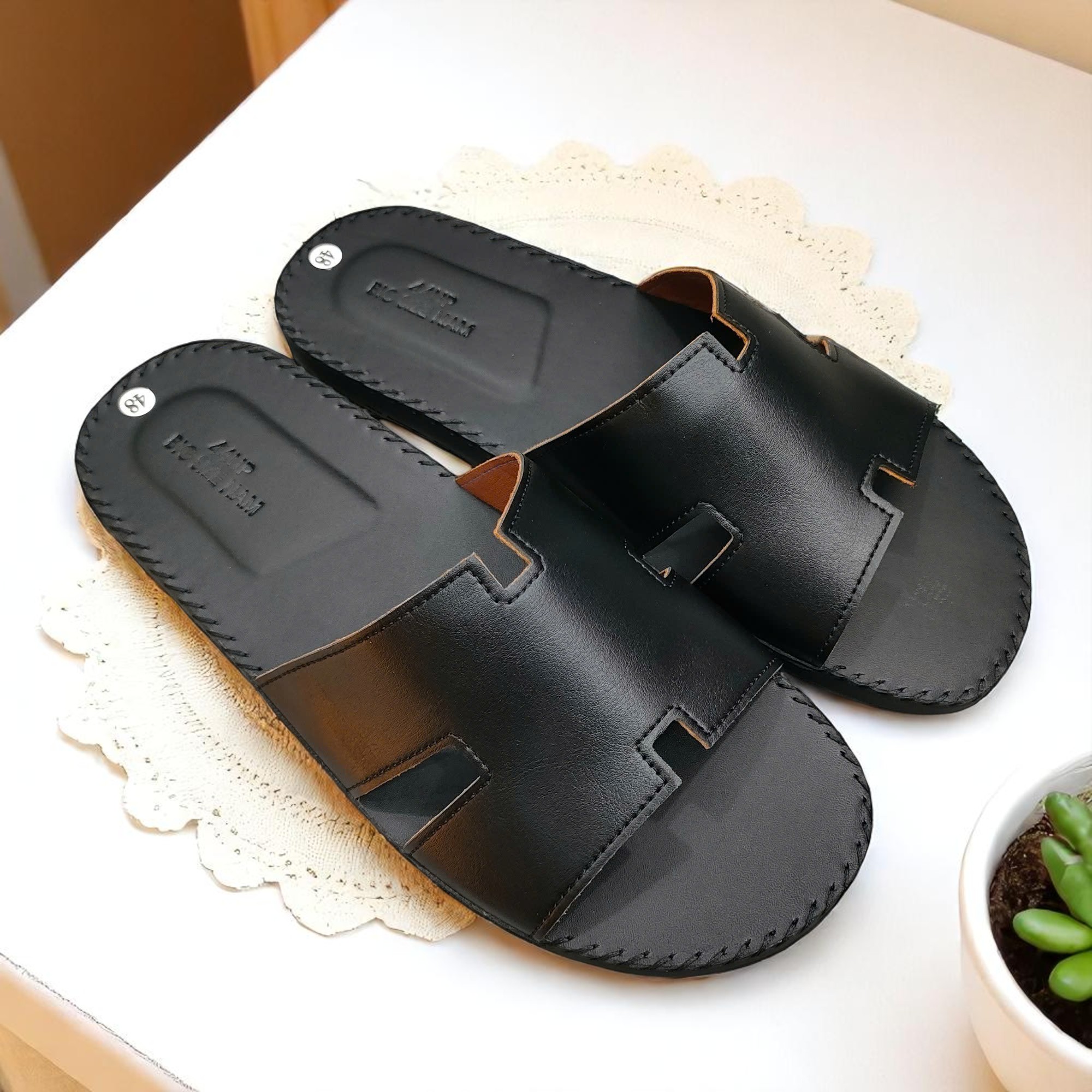 Dép Da Quai Ngang Big Size Nam (Size 45 46 47 48 49 50) |