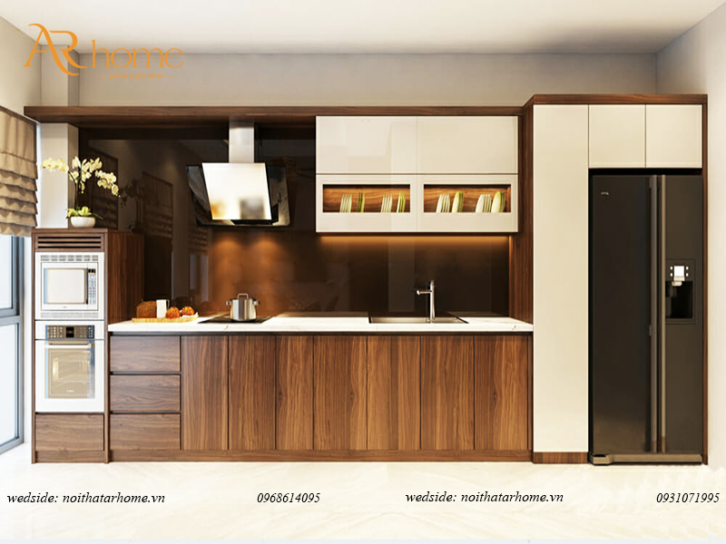 Tủ Bếp Gỗ Veneer