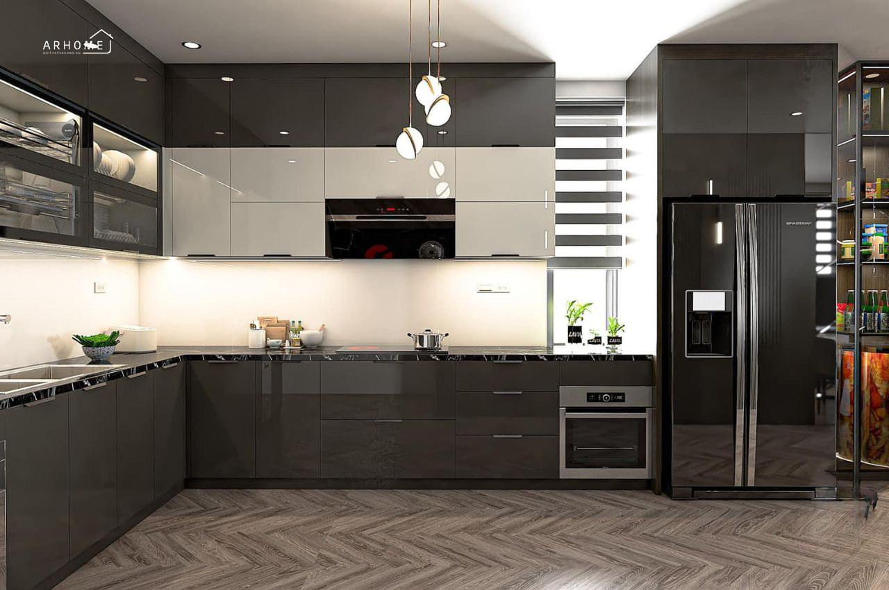 Thiết kế tủ bếp dáng chữ L tối ưu không gian