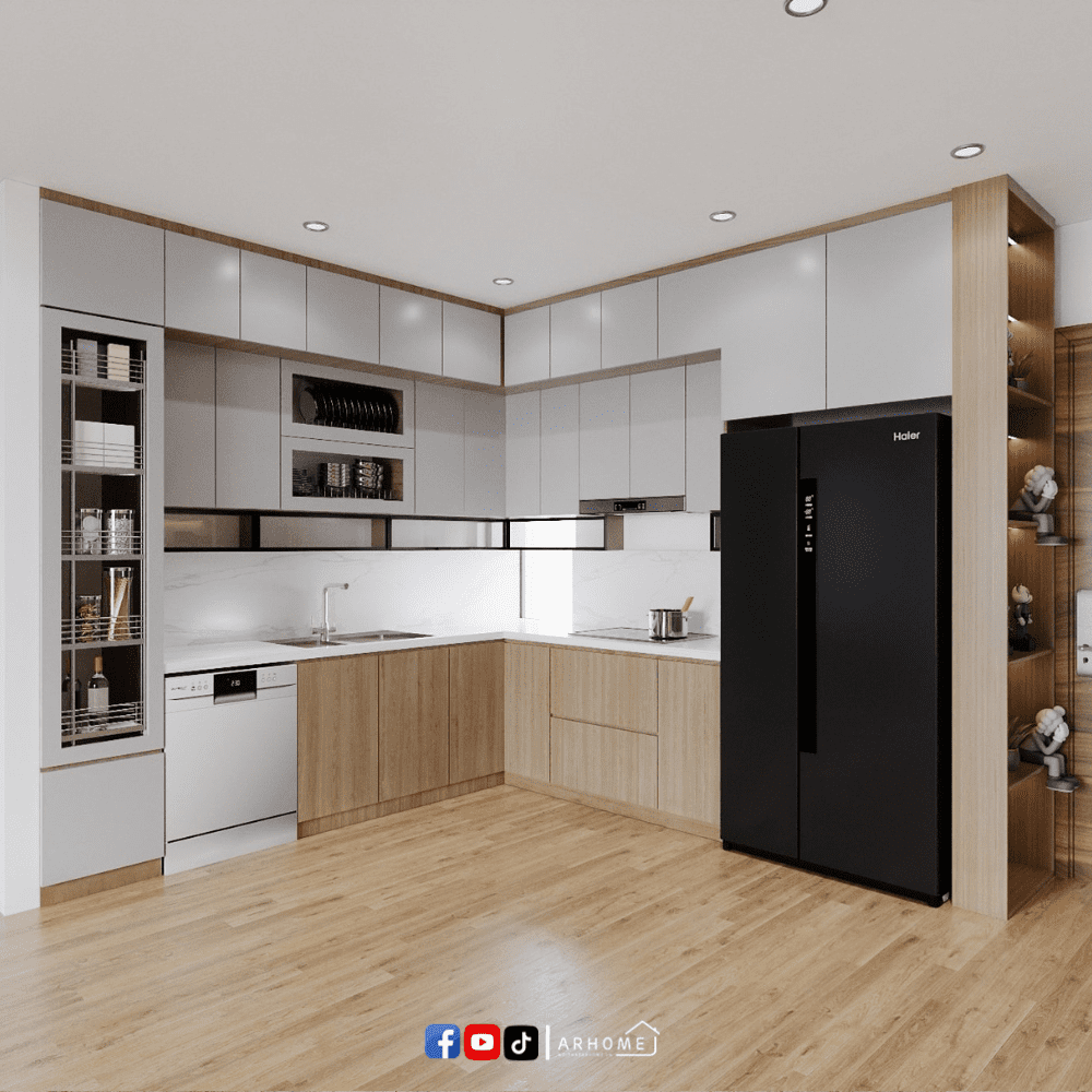 Tủ Bếp Gỗ Công Nghiệp CN04