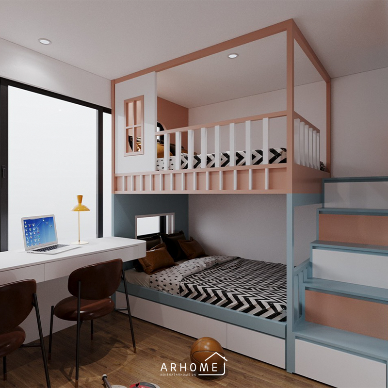 Giường tầng cho 2 bé