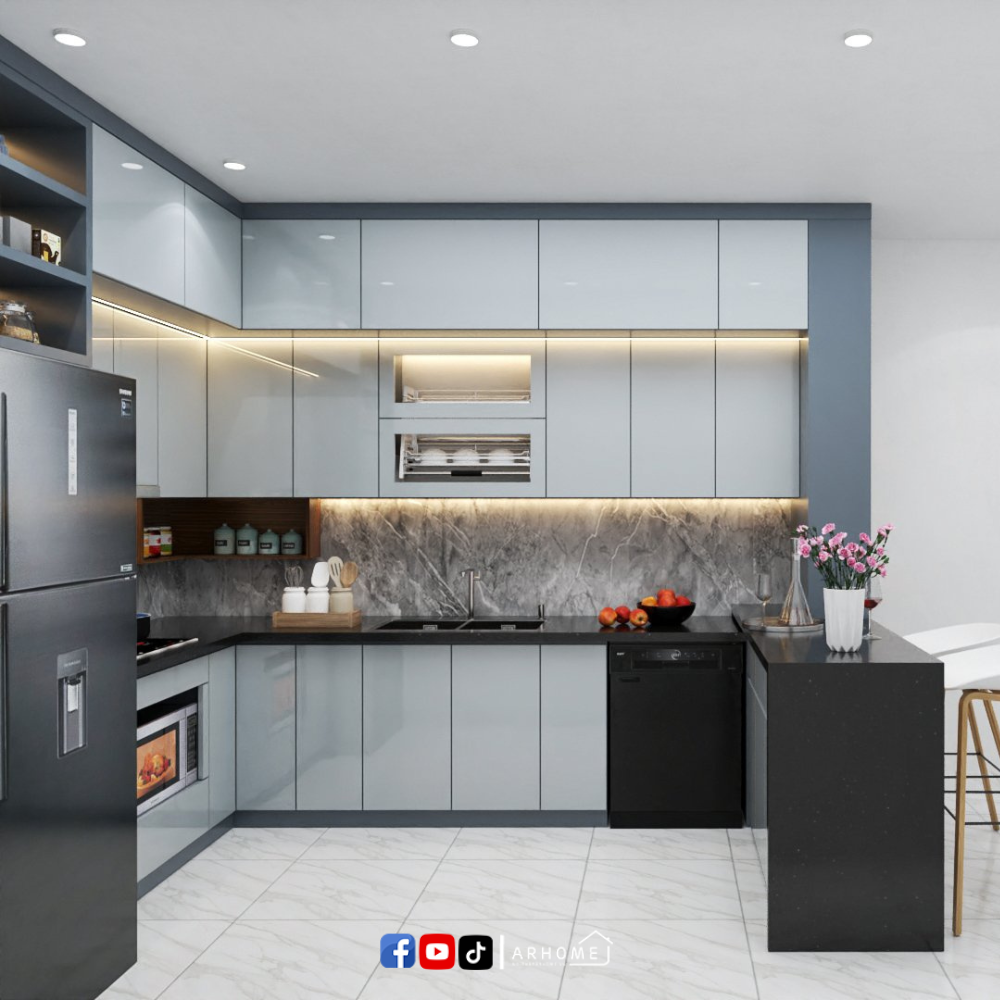Tủ Bếp Gỗ Công Nghiệp CN11