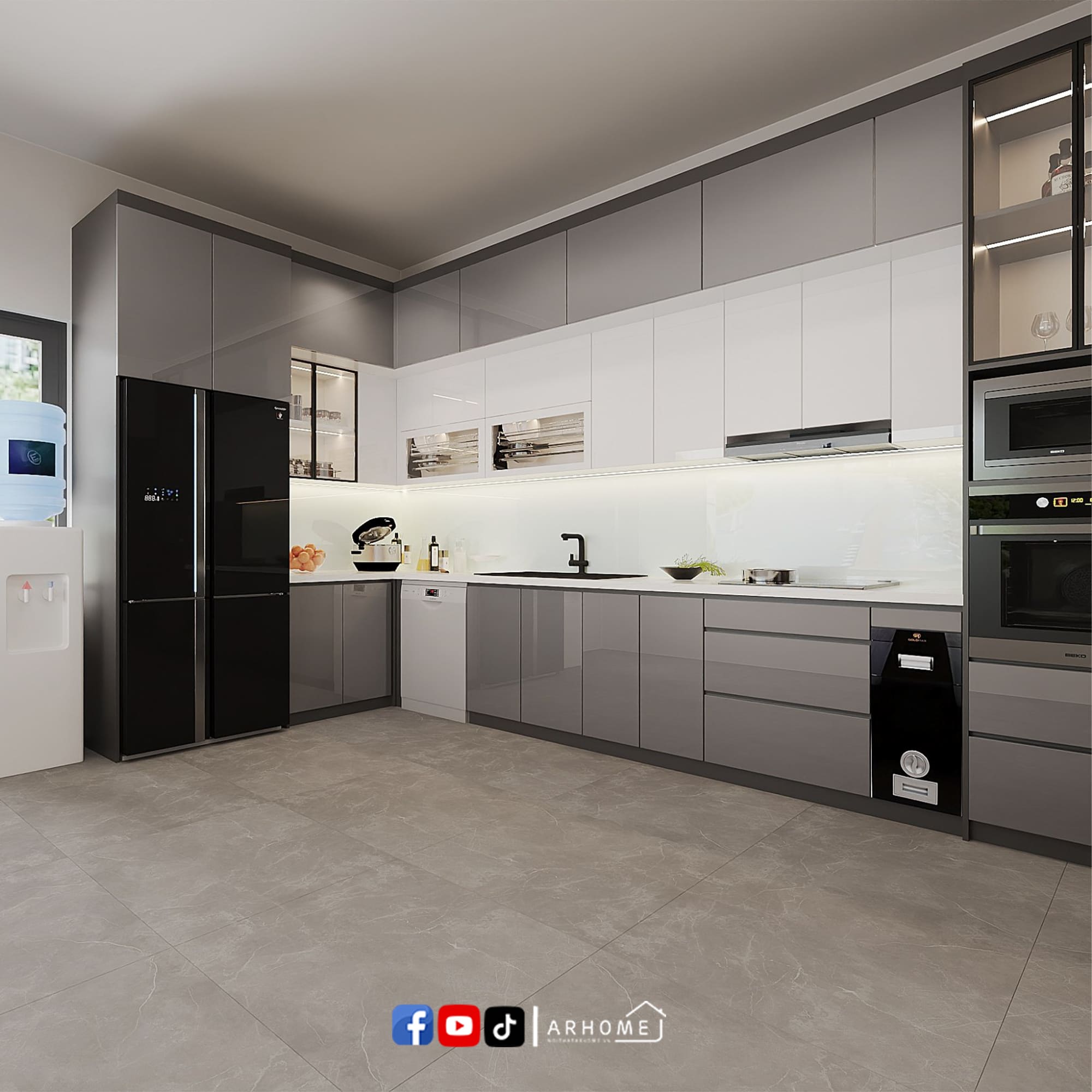 Tủ Bếp Gỗ Công Nghiệp CN07