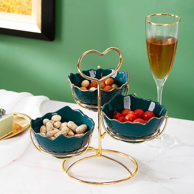 Khay/hũ mứt 3 cành