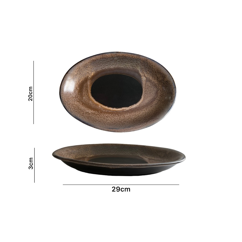 BST Bazan men hỏa biến nâu trầm tích