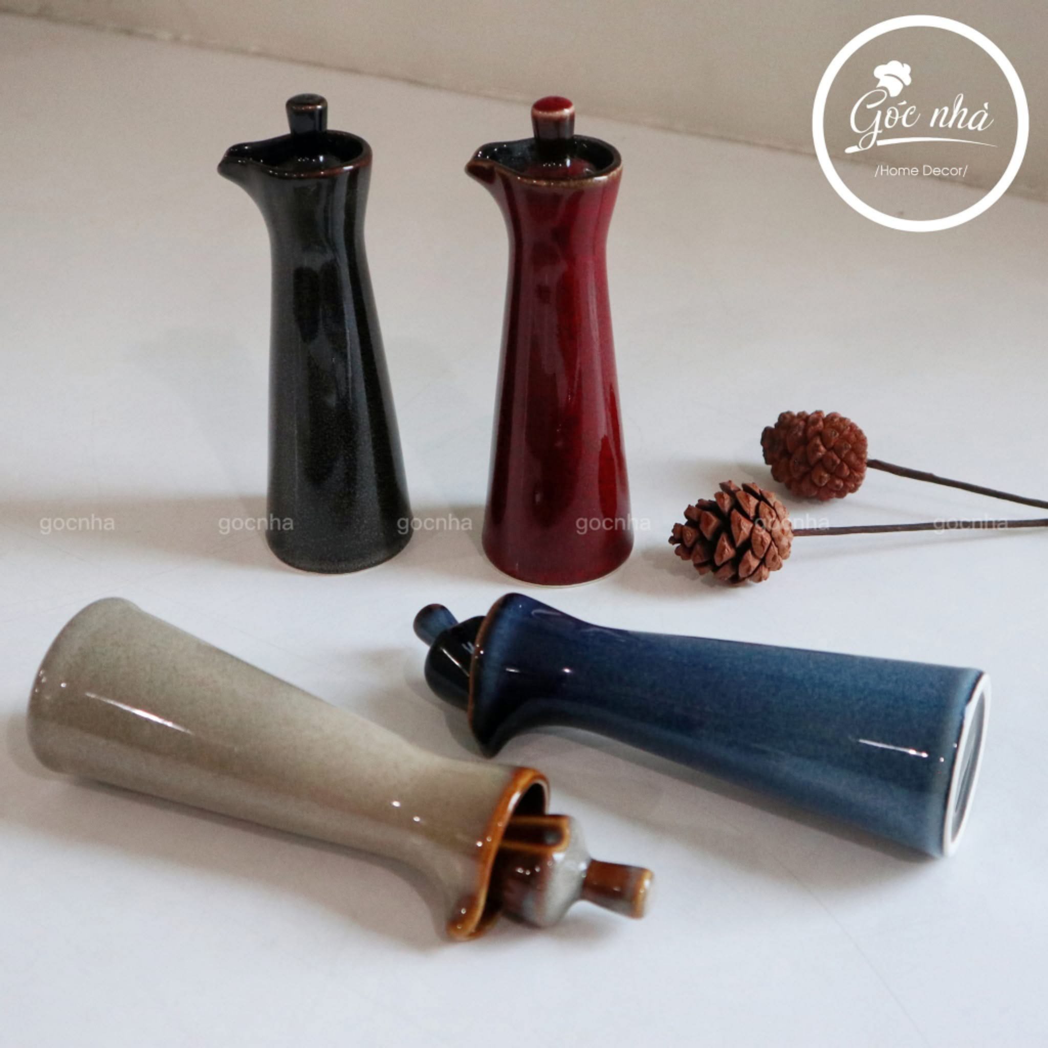 Chai rót dầu/mắm/tương sứ hỏa biến IRO