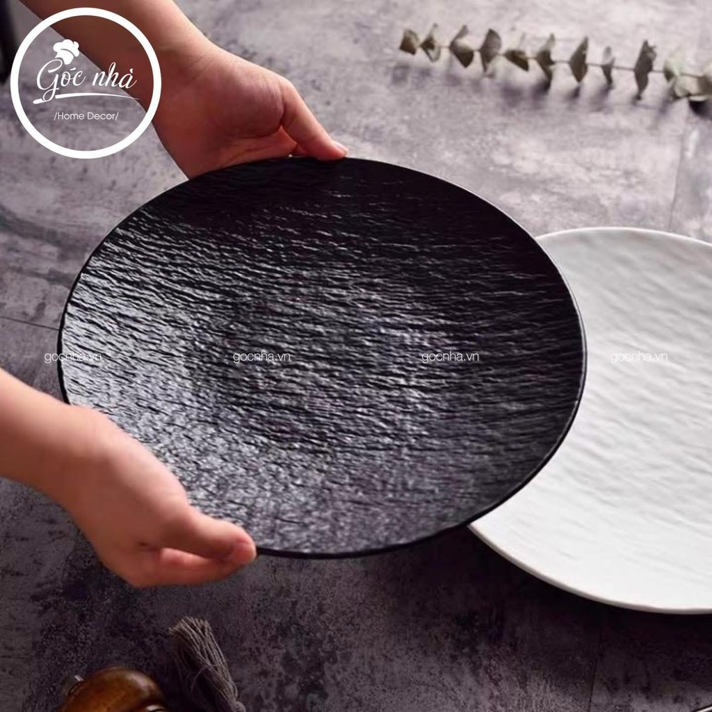Dĩa Mocca Vân Sần dáng tròn