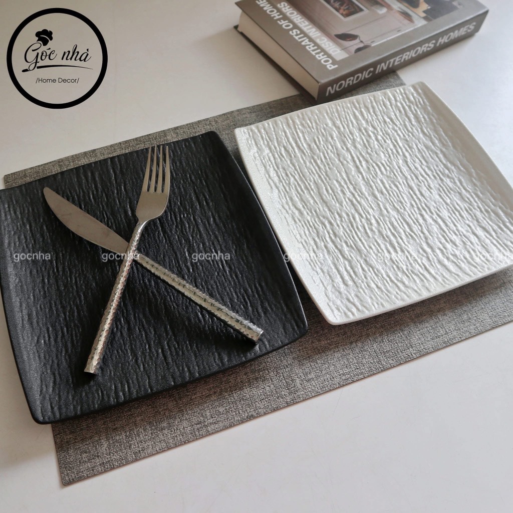 Dĩa vuông lõm Mocca