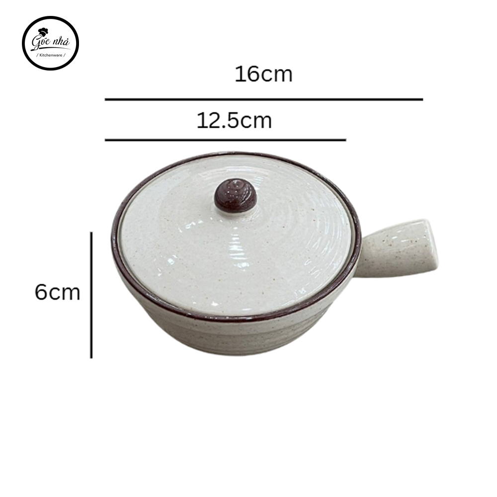 BST chén bát BEIGE nâu men tiêu