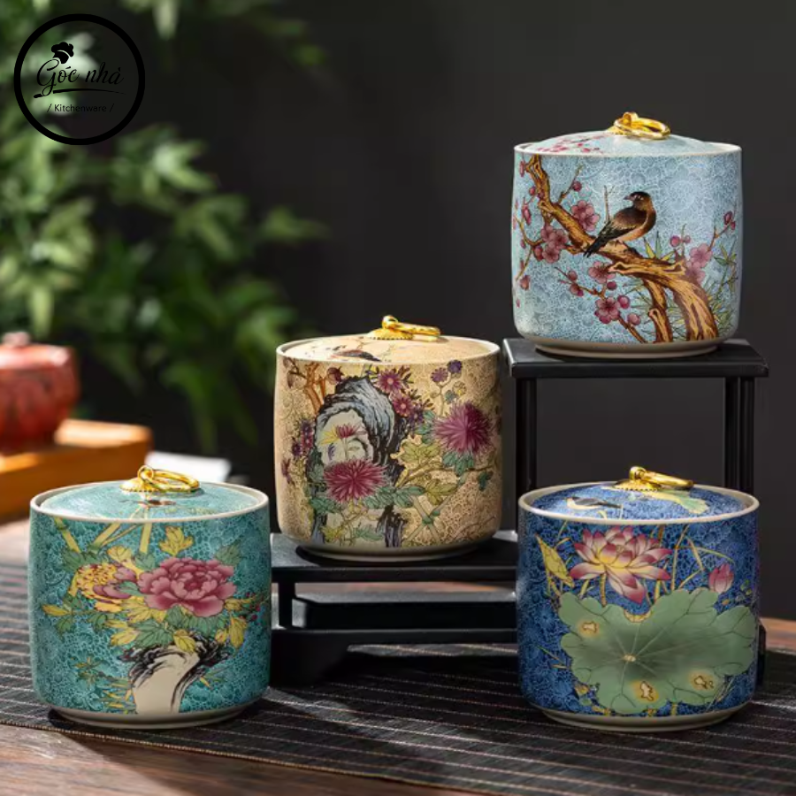Hũ Mứt Trà/Trà Hoa Sen