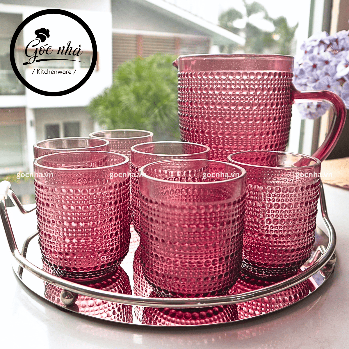 Set bình nước Boho