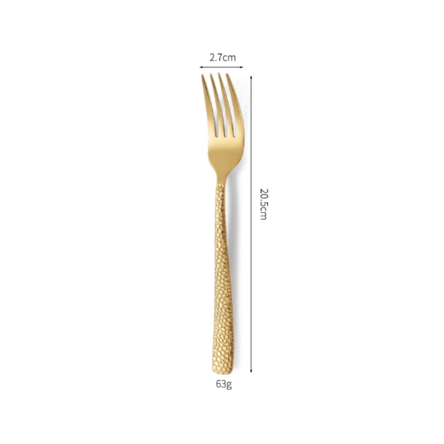 Hammered Cutlery Style 5 - Cán dẹt mỏng