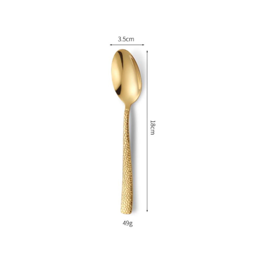 Hammered Cutlery Style 5 - Cán dẹt mỏng