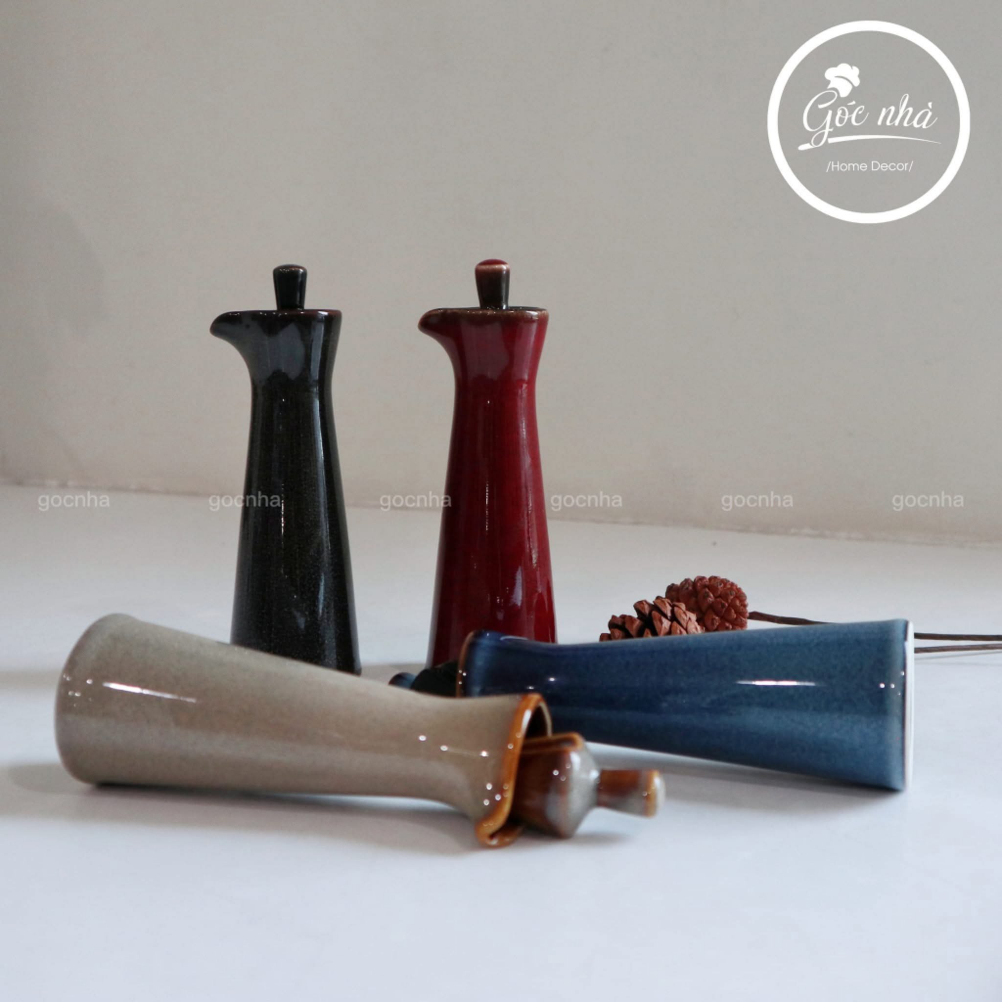 Chai rót dầu/mắm/tương sứ hỏa biến IRO