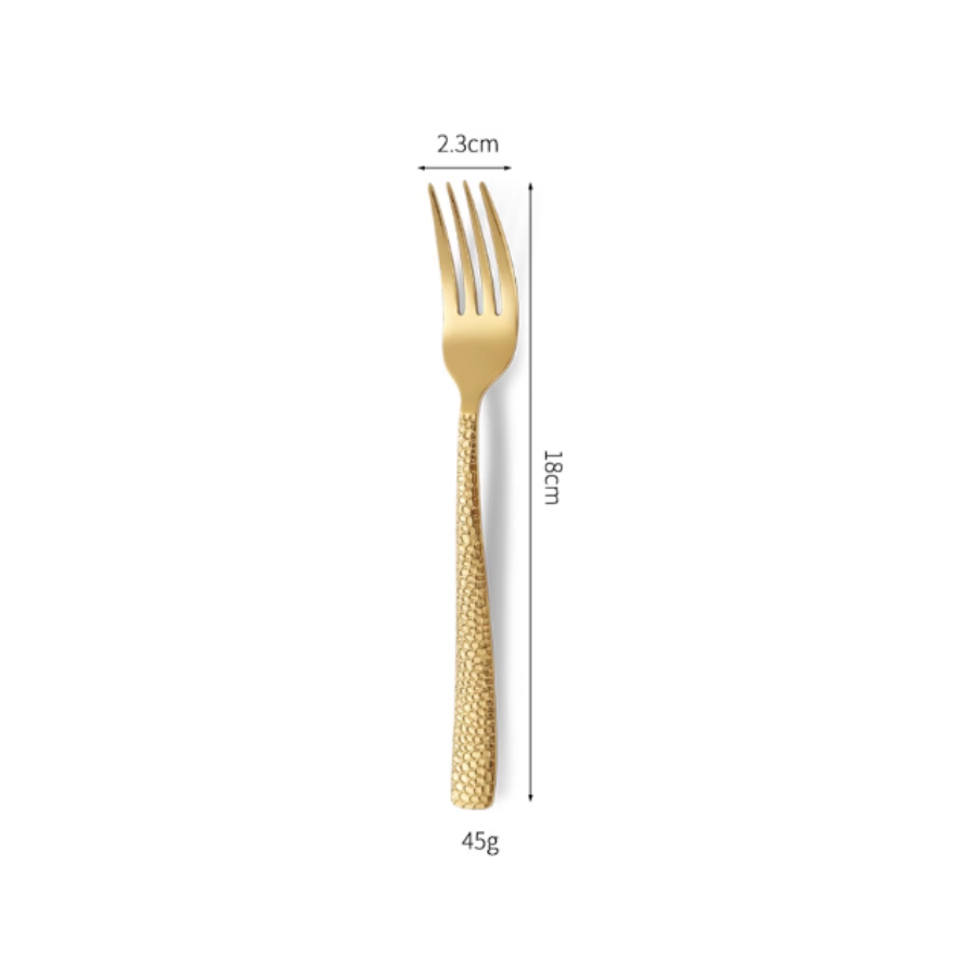 Hammered Cutlery Style 5 - Cán dẹt mỏng