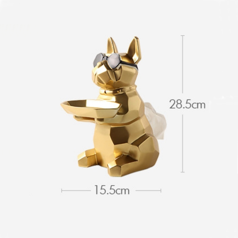 Chó bull decor-gold