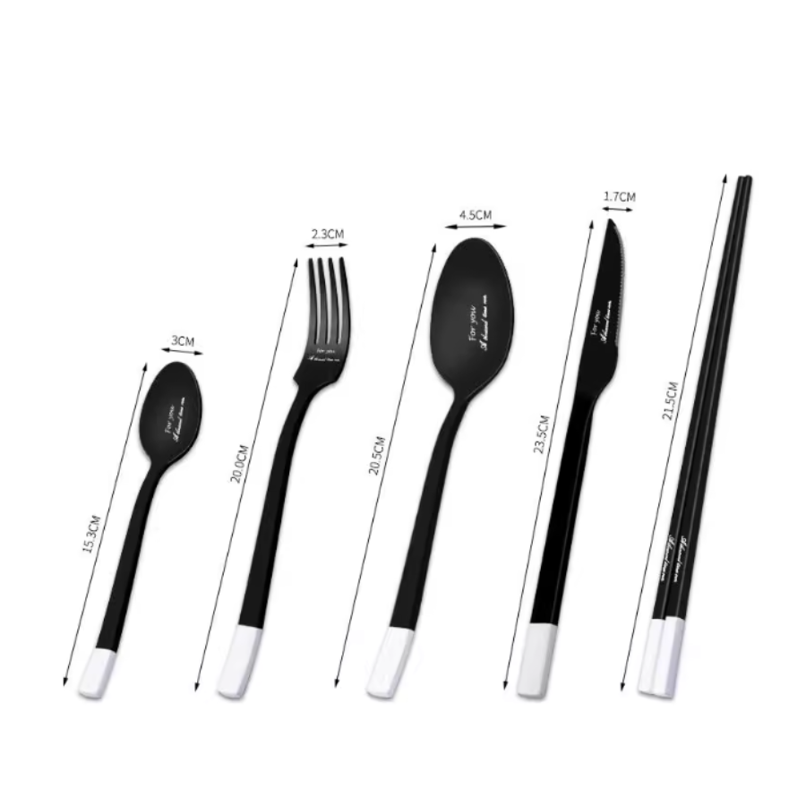 Vanta Cutlery - Đen trơn đuôi trắng
