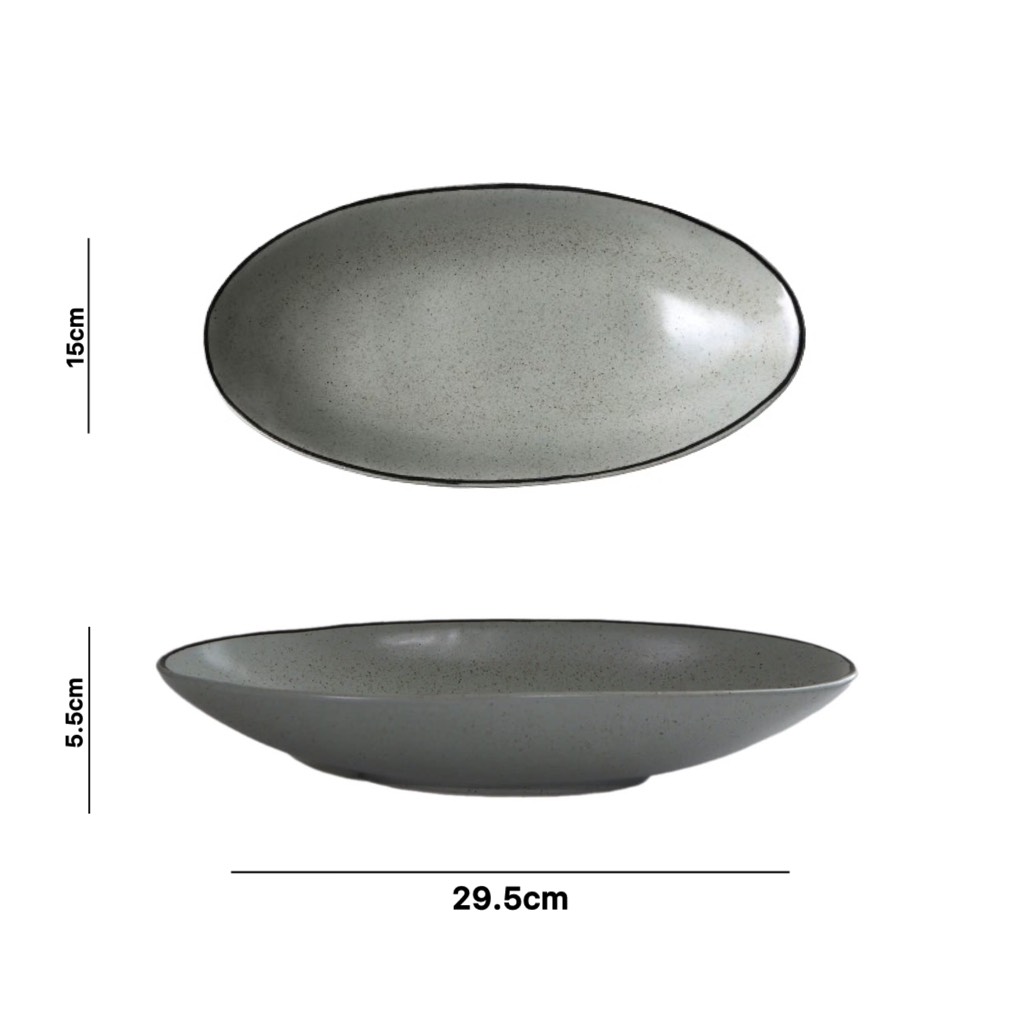 Set chén bát Men tiêu ghi xanh đá