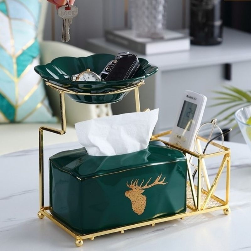 Set hộp giấy đa năng khung thép