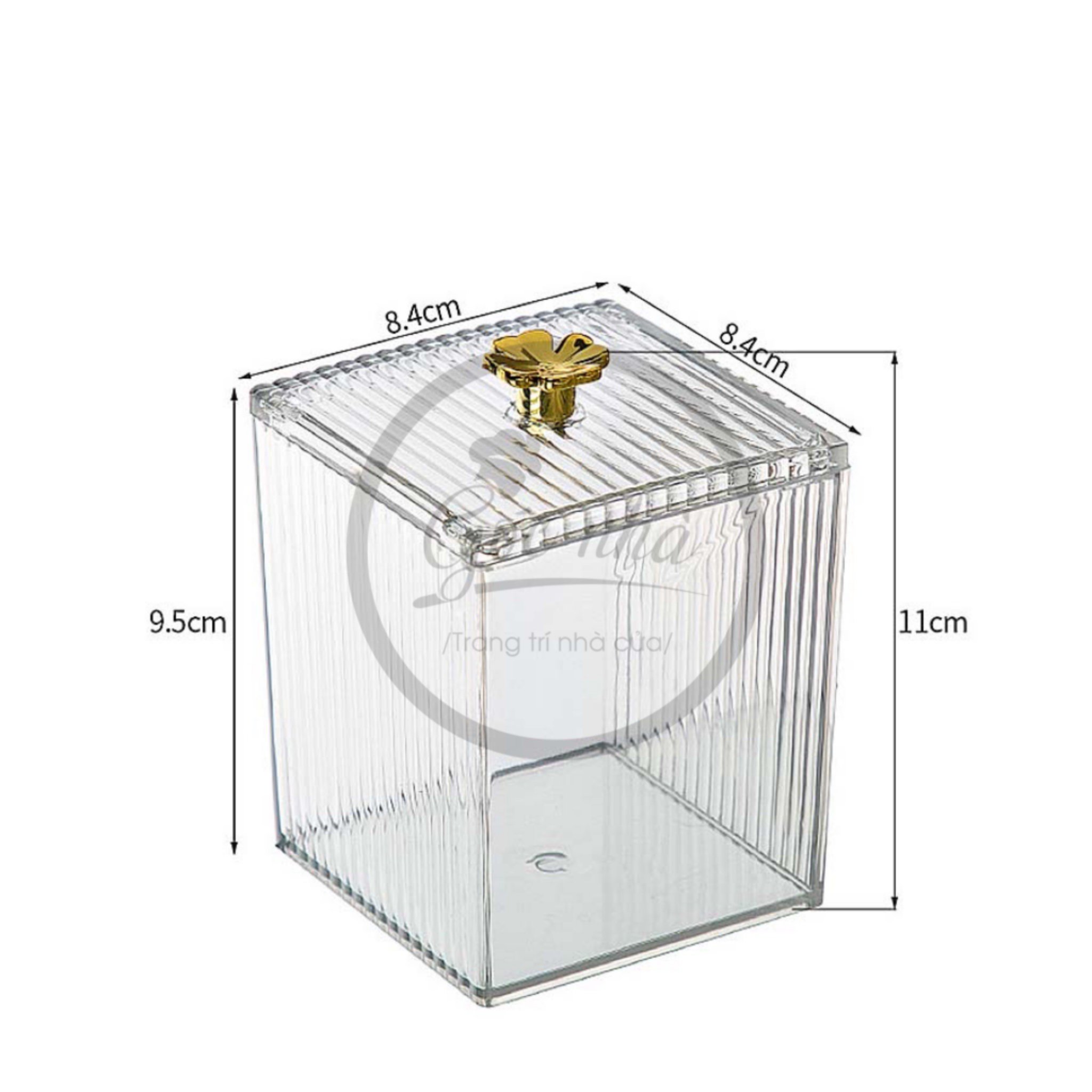 Hộp Mica Đựng Đồ Dùng Cá Nhân Nắp Gấu